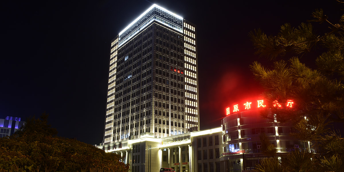 亮麗龍為寧夏固原民生樓提供LED燈亮化方案工程