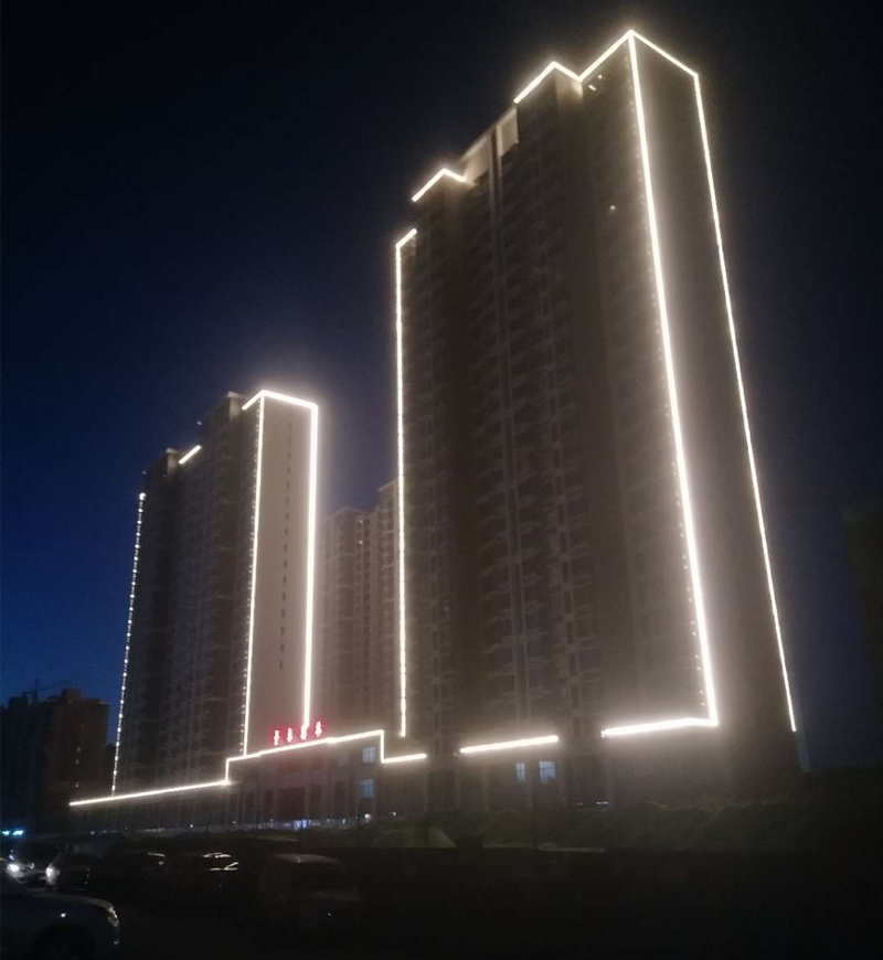 唐山景泰地產(chǎn)景泰翰林樓宇照明亮化工程