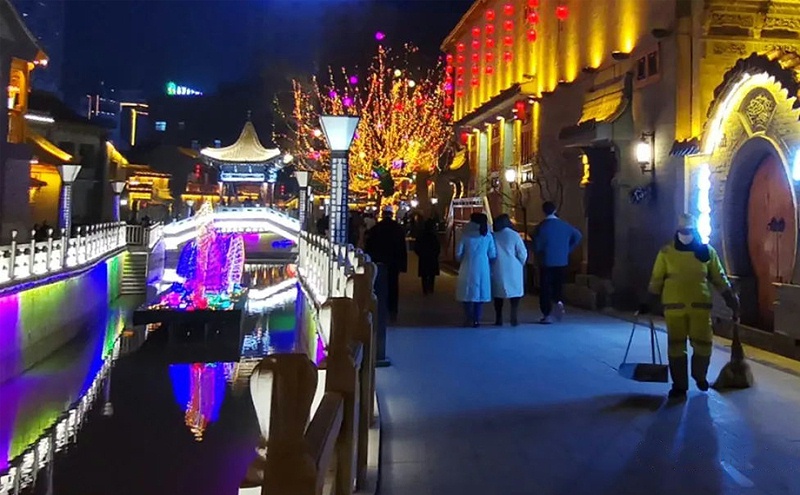 臨夏八坊十三巷夜景亮化