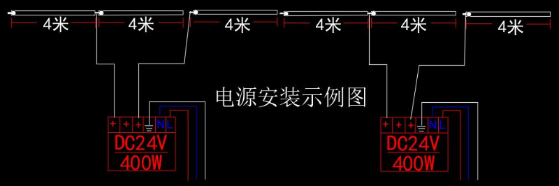 洗墻燈接線方法